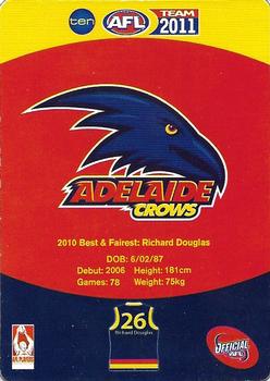 2011 Team Zone AFL Team - Best & Fairest Wildcards #BF-01 Richard Douglas Back